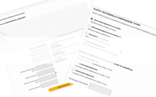 Valitse sopiva pumppaamo mitoitusohjelmalla
