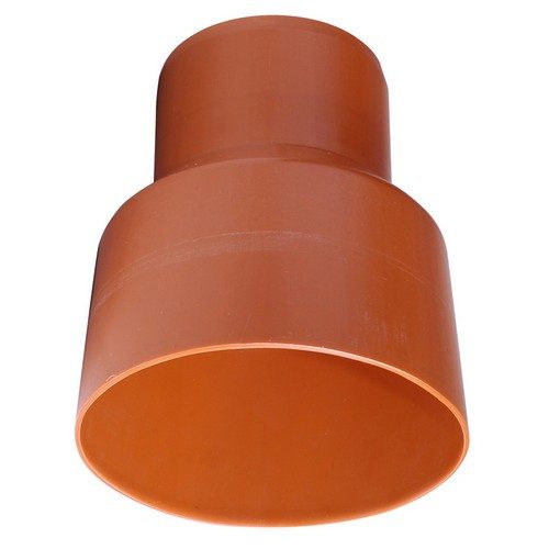 PVC sewage transition to concrete pipe spigot redbrown shrinkable